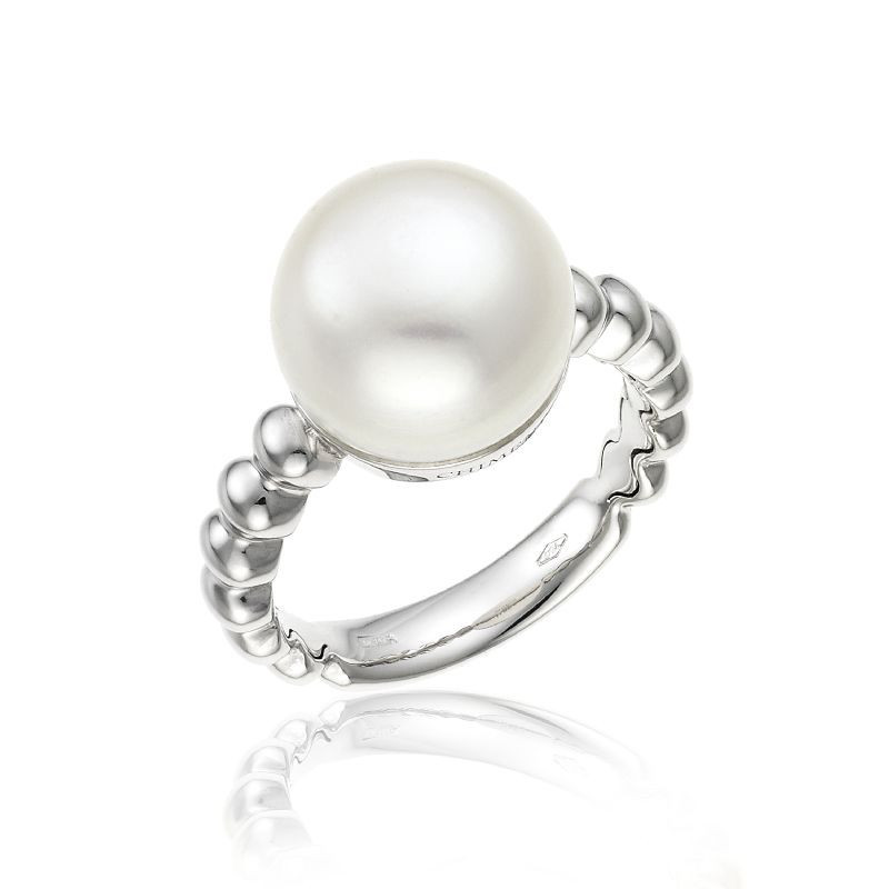 Solitaire pearl ring| Armillas Acqua Pearl | CHIMENTO