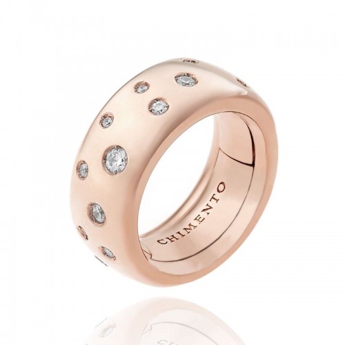 Anello Donna CHIMENTO collezione FOREVER Essenza in Oro Giallo e Diama –  Corcione Gioielli