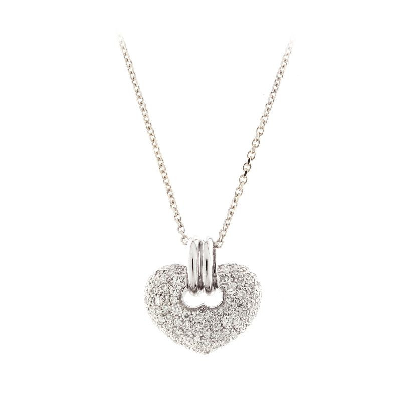 Shop. COLLANA CIONDOLO CUORE DIAMANTINI